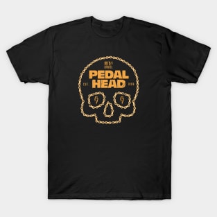 Skull Chain PedalHead Mountain Biking Graphic - Rust T-Shirt